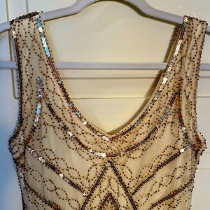 Champagne beaded flapper dress